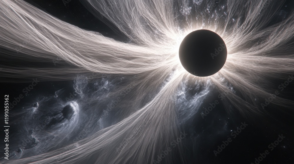 Canvas Prints breathtaking solar eclipse captured through telescope in space