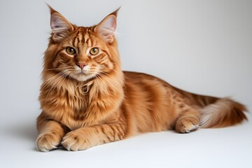 Majestic Longhair Cat Poses Gracefully