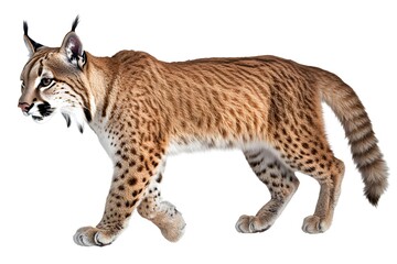 Obraz premium Lynx Walking Gracefully in Winter Wonderland