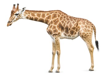 Obraz premium Giraffe's Majestic Stance, African Wildlife