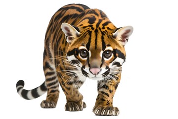 Obraz premium Ocelot's Prowl: Wildcat's Graceful Walk