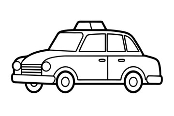  Taxi Cab Vector Line Art Design