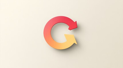 Circular Arrow Gradient Design Showing Continuous Cycle