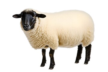 Obraz premium Fluffy Sheep: A Close-Up Look at Wool, Farm Animals