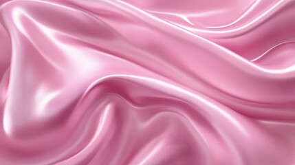Obraz premium Draped Pink Silk Fabric Soft Elegant Texture