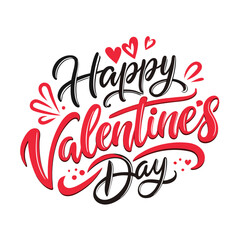 a unique 'Happy Valentine's Day' design with a blend of modern elegance and romantic charm. Incorporate a romantic heart element to enhance the festive feel.