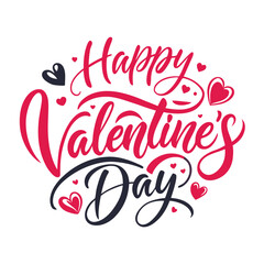 a unique 'Happy Valentine's Day' design with a blend of modern elegance and romantic charm. Incorporate a romantic heart element to enhance the festive feel.