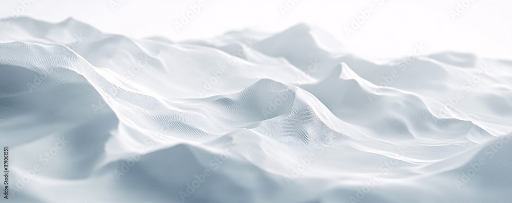 Aufkleber white wavy landscape creating abstract background