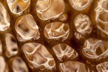 Closeup of the microscopical texture 3D texture of the bone marr