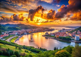 Stunning Bilbao Estuary Sunset: Dramatic Spanish Landscape Photography