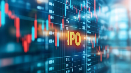 Naklejka premium Explore the dynamic world of IPOs in stock markets, boosting investment strategies and understanding financial market trends effectively.