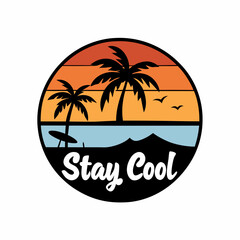 Sticker design of Stay Cool