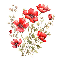 Beautiful Flower Clipart Vector Illustration - Floral Design for Graphics