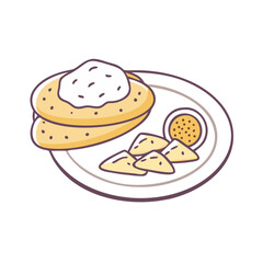 hummus and pita vector icon, hummus and pita vector illustration - simple illustration of hummus and pita, perfect for logos and iconshummus and pita 