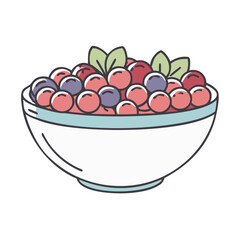 mixed berries bowl vector icon, mixed berries bowl vector illustration - simple illustration of mixed berries bowl, perfect for logos and iconsmixed berries bowl 