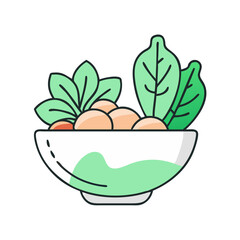 plant based bowl vector icon, plant based bowl vector illustration - simple illustration of plant based bowl, perfect for logos and iconsplant based bowl 