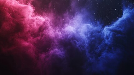 Fototapeta premium Colorful Nebula Cloud with Pink and Blue Hues in Starry Background