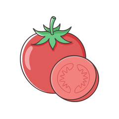 tomato vector icon, tomato vector illustration - simple illustration of tomato, perfect for logos and iconstomato 
