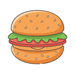 veggie burger vector icon, veggie burger vector illustration - simple illustration of veggie burger, perfect for logos and iconsveggie burger 