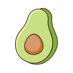 avocado vector icon, avocado vector illustration - simple illustration of avocado, perfect for logos and iconsavocado 