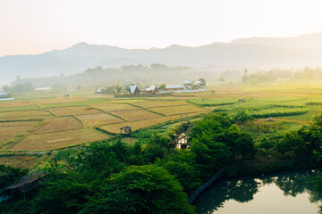 Morning view of Nan city, Thailand