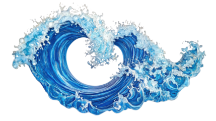 Splash of sea wave transparent background
