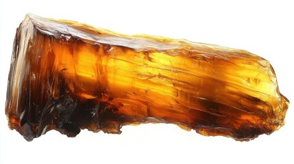 Natural Amber Stone with Rich Golden Color and Unique Texture