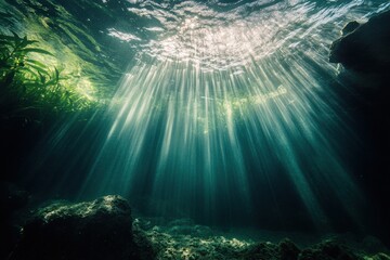 Vivid underwater waterfall photograph captures dynamic natural energy