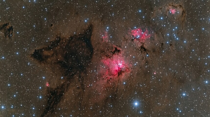 explore the fascinating beauty of lambda centauri nebula in the centaurus constellation through high-resolution astrophotography showcasing cosmic dust and h-alpha emission