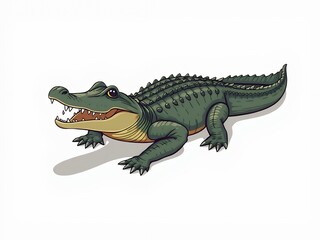 an image of a cartoon alligator with its mouth open.