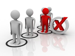 3d rendering business leadership concept 
