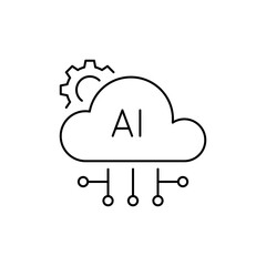The Cloud Computing Outline icon represents data storage and processing in the cloud.
