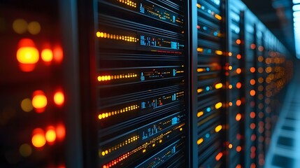 Vibrant grid design emphasizing seamless connectivity and data exchange across complex intelligent digital networks and infrastructure  Showcasing the advanced integrated