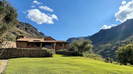 Stunning Andean Mountain Lodge with Terraced Views