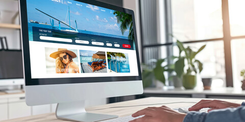 Online travel agency website for brisk search and travel planning offers deal and package for flight , hotel and tour booking
