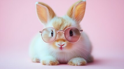 Adorable Bunny in Glasses: A Cute Easter Treat