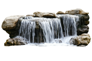 Waterfall with Sparkling Clear Water