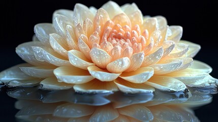 Serene Water Lily: A Delicate Dance of Light and Reflection