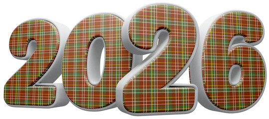 2026 com fundo transparente - Textura Tecido Xadrez Menor