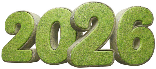2026 com fundo transparente - Textura Grama