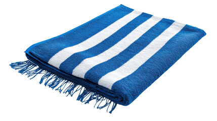 Blue beach towel transparent background