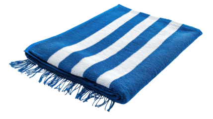 Blue beach towel transparent background