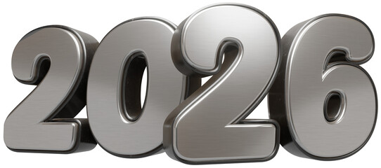 2026 com fundo transparente - Prata