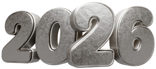 2026 com fundo transparente - Textura Metal Galvanizado