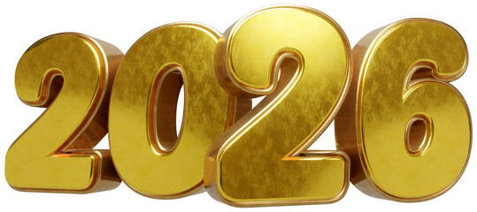 2026 com fundo transparente - Ouro