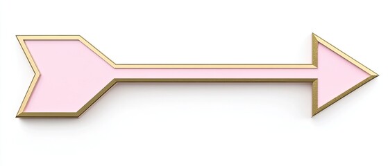 Obraz premium Valentine's love arrow frame on pastel pink flower background