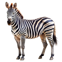 zebra isolated on white