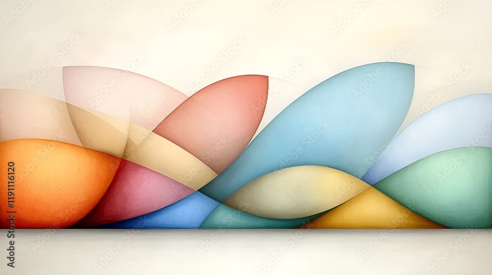 Poster intricate curving lines and shapes in a calming neutral color scheme abstract digital with a soft mu