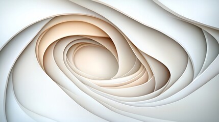 Fototapeta premium Elegant serene and minimalist abstract artwork featuring a captivating composition of meandering lines amorphous forms and geometric shapes in a monochromatic palette