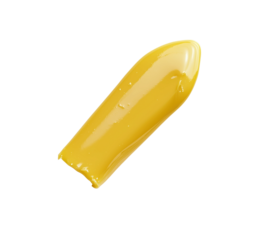 Yellow suppository or medical candle isolated on white or transparent background, png clipart, design element